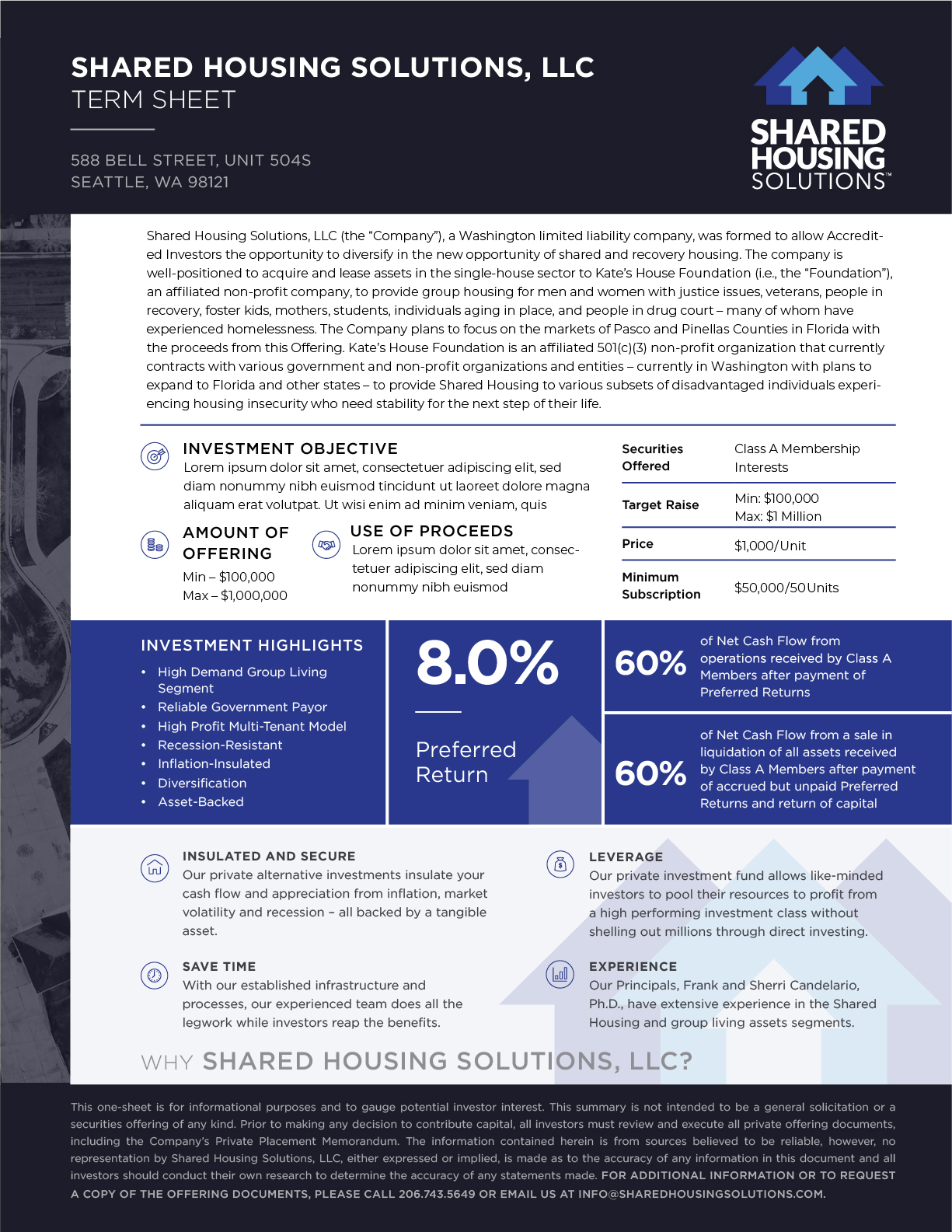 Shared Housing Solutions — One-Sheet