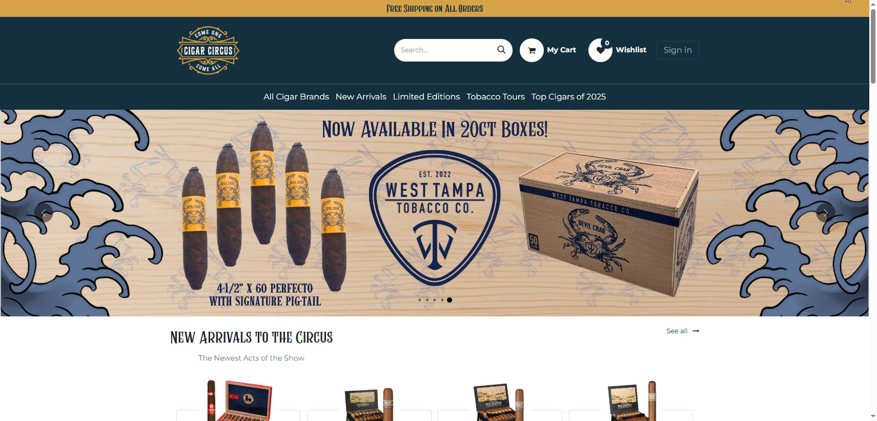 Cigar Circus website